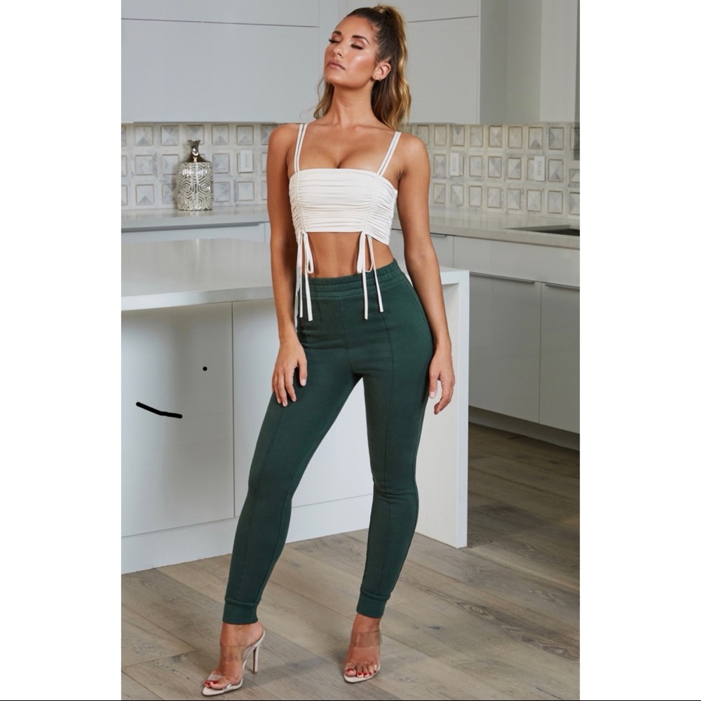 Green Suede Trousers